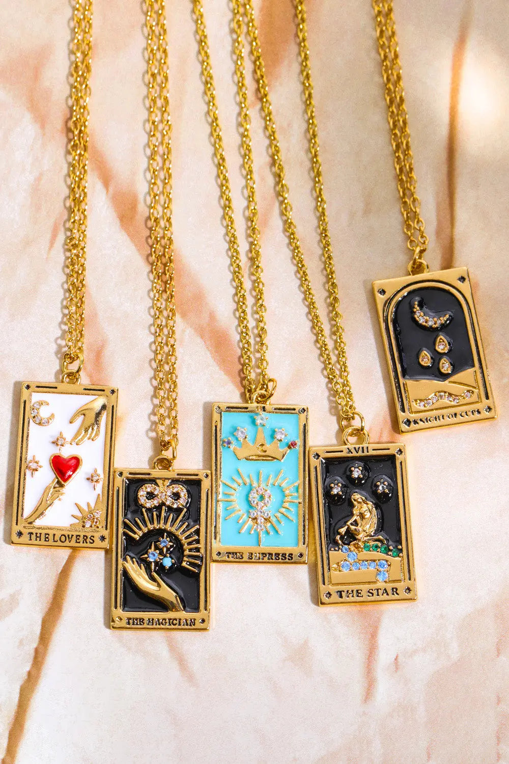 Tarot Card Pendant Stainless Steel Necklace Trendsi