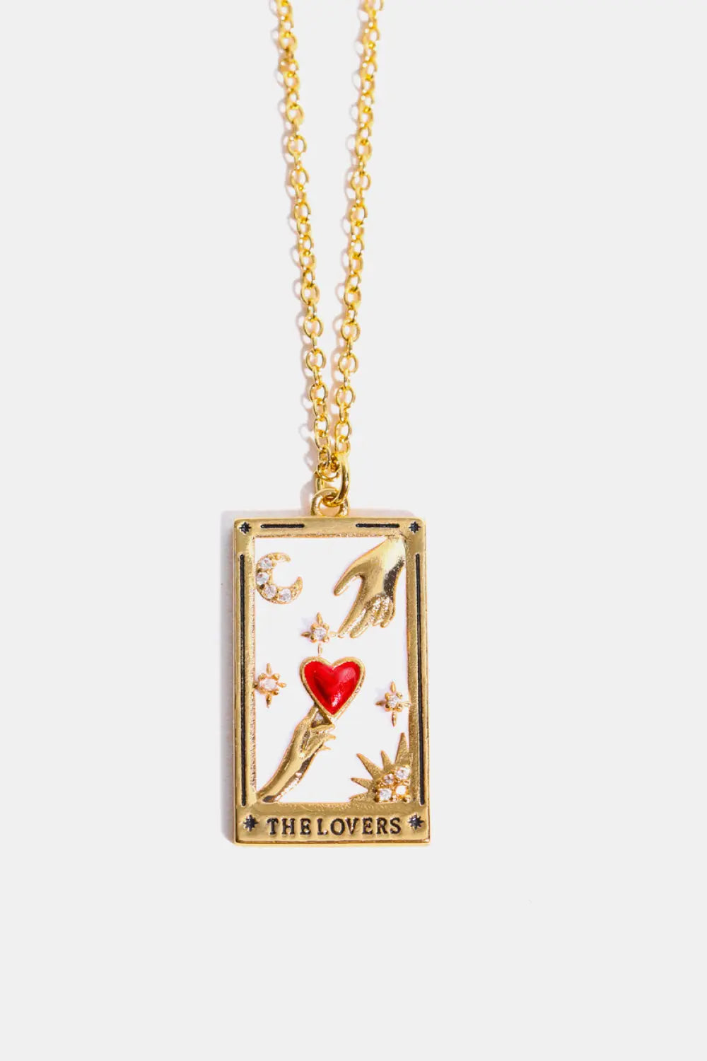 Tarot Card Pendant Stainless Steel Necklace Trendsi