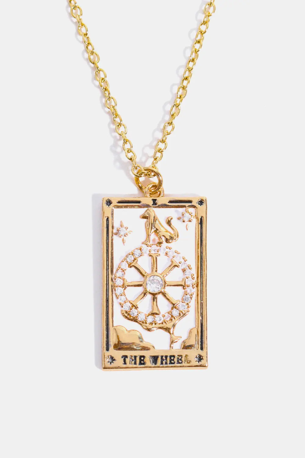 Tarot Card Pendant Stainless Steel Necklace Trendsi