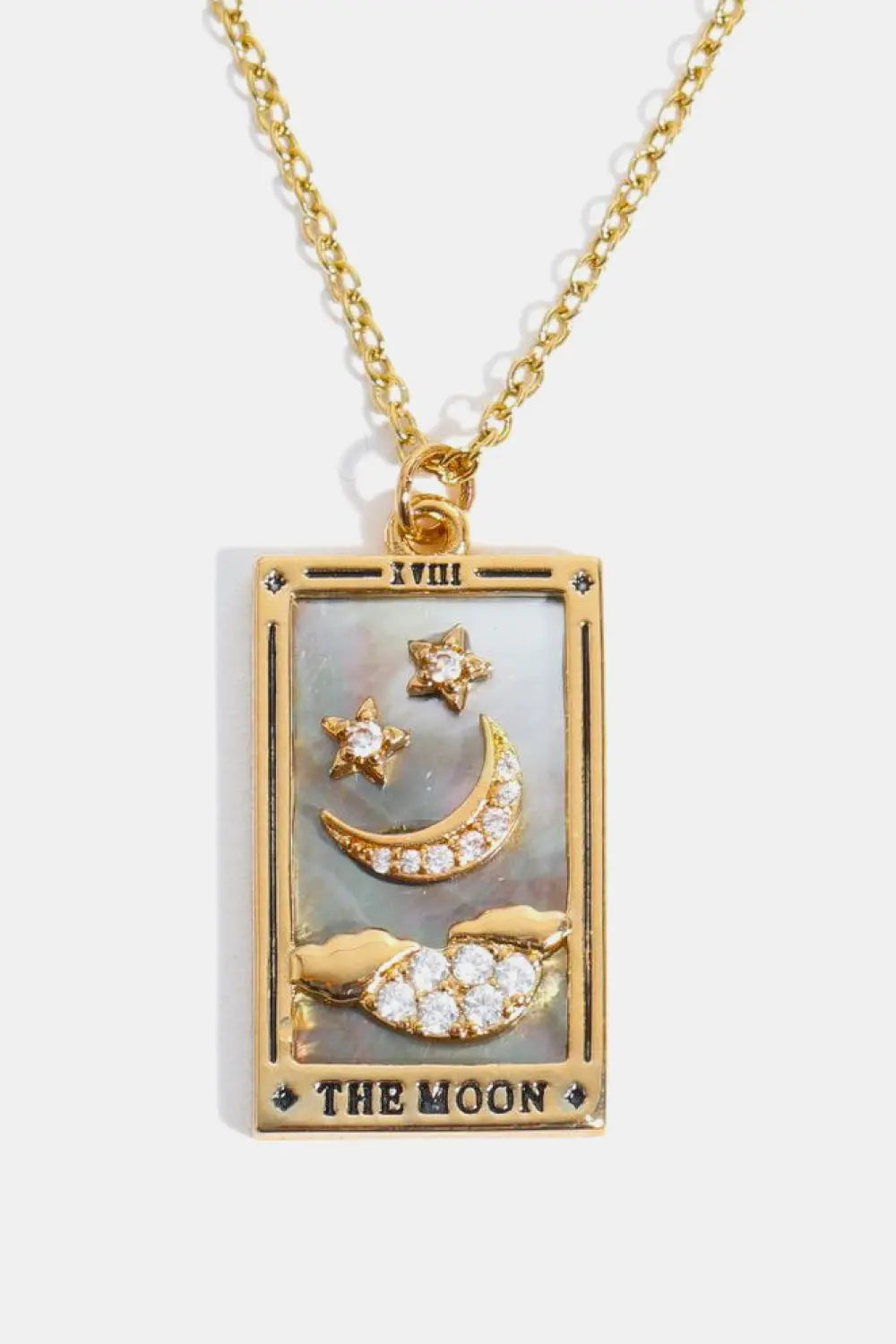 Tarot Card Pendant Stainless Steel Necklace Trendsi