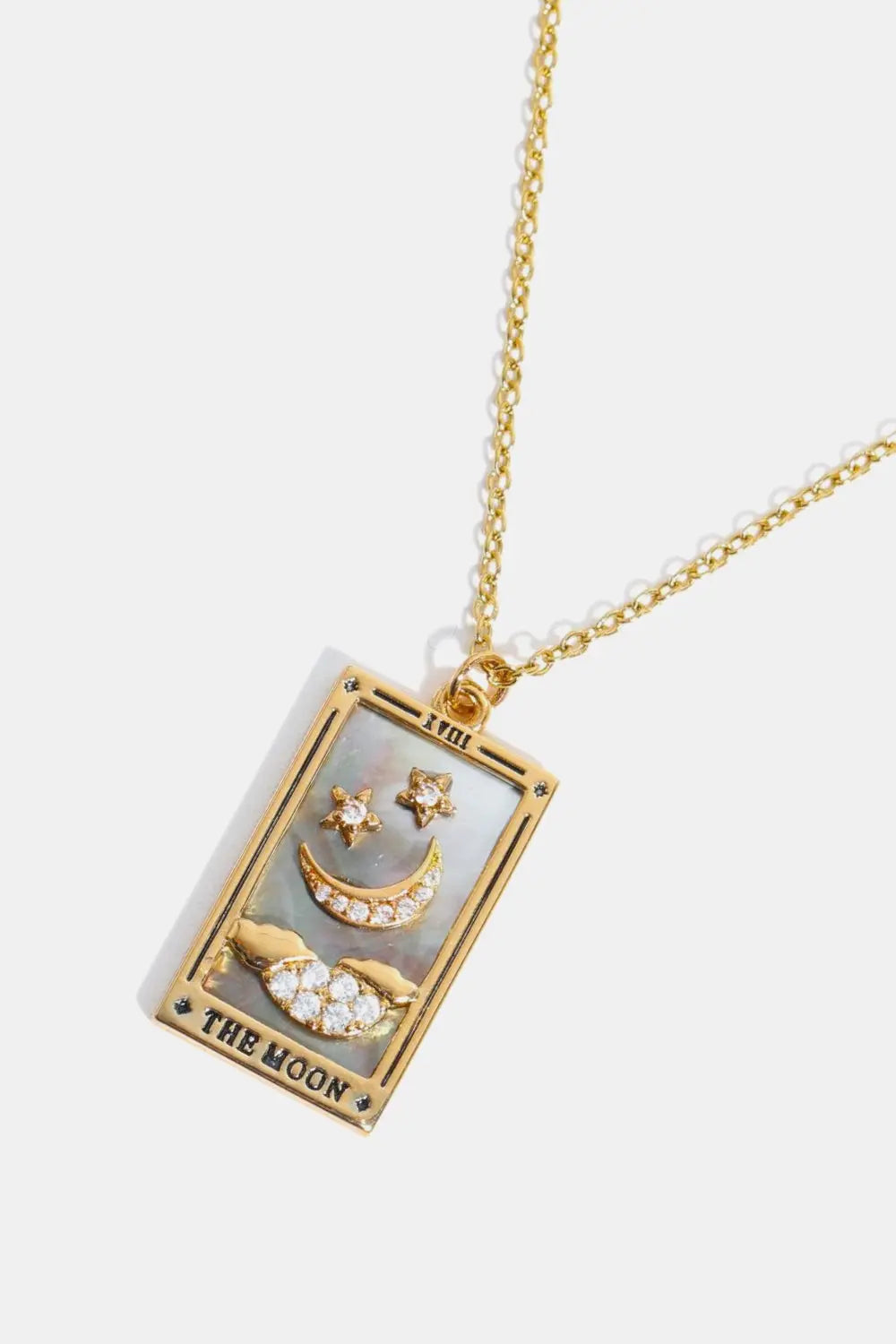 Tarot Card Pendant Stainless Steel Necklace Trendsi