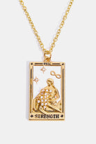 Tarot Card Pendant Stainless Steel Necklace Trendsi