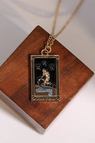 Tarot Card Pendant Stainless Steel Necklace Trendsi