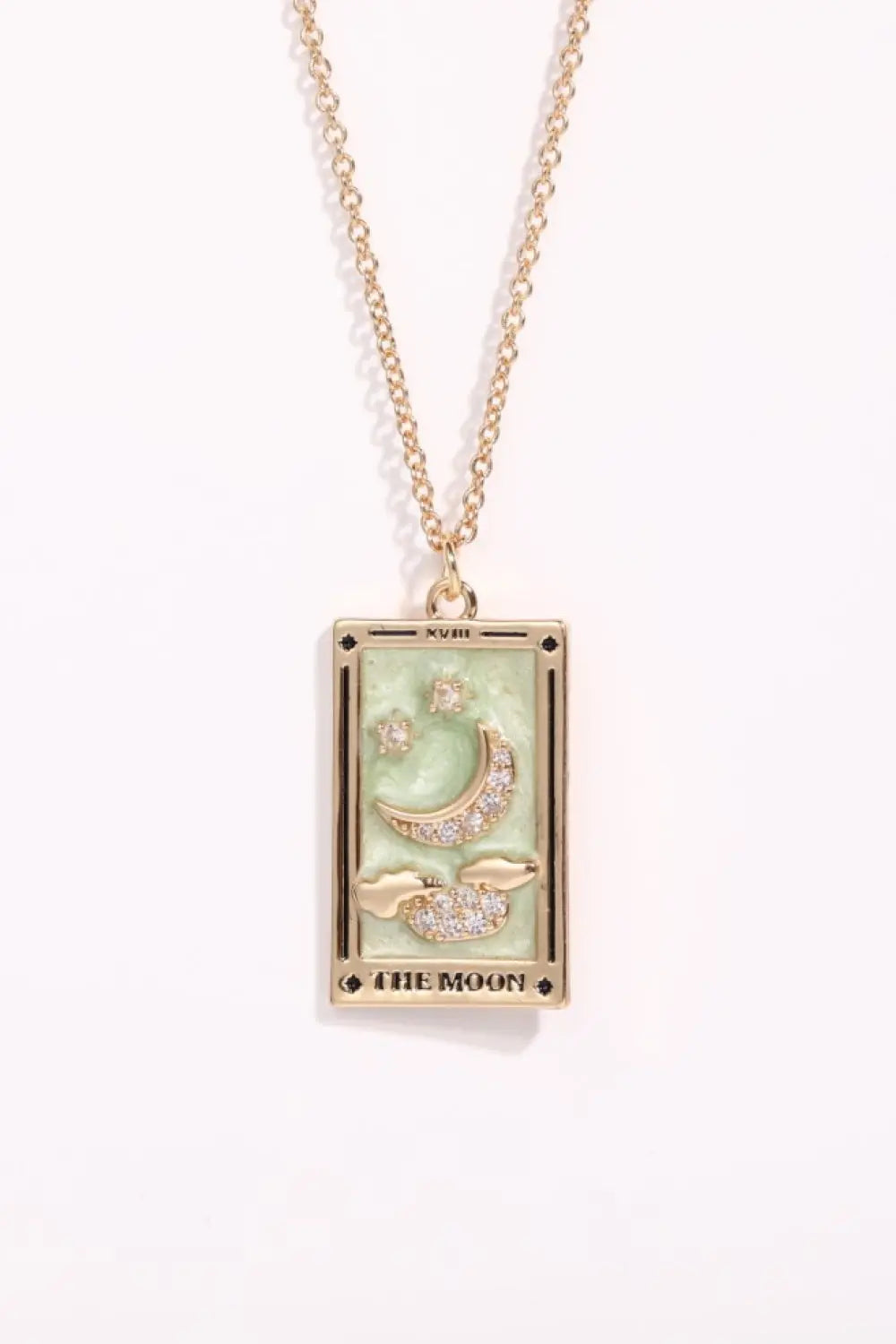 Tarot Card Pendant Stainless Steel Necklace Trendsi