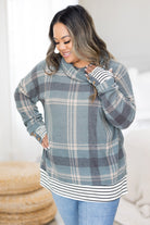 Teal Me About It Plaid Thumbhole Tunic Boutique Simplified