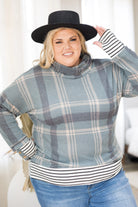 Teal Me About It Plaid Thumbhole Tunic Boutique Simplified