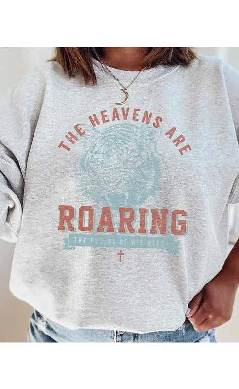 The Heavens Are Roaring Graphic Fleece Sweatshirts Color Bear