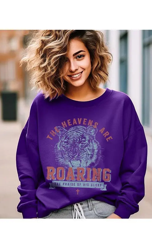 The Heavens Are Roaring Graphic Fleece Sweatshirts Color Bear
