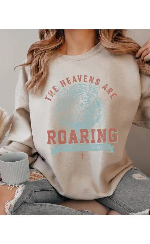 The Heavens Are Roaring Graphic Fleece Sweatshirts Color Bear