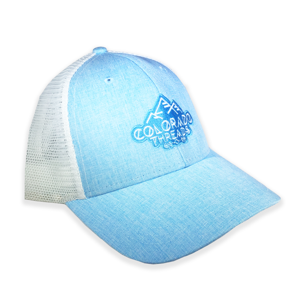 Threads Light Blue Trucker Hat *FINAL SALE* Colorado Threads Clothing