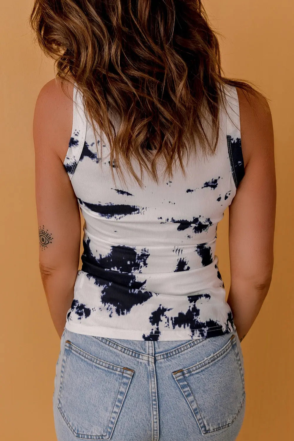 Tie-Dye Round Neck Tank Trendsi