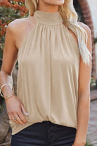 Tied Grecian Neck Tank Trendsi