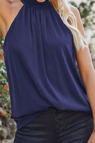 Tied Grecian Neck Tank Trendsi