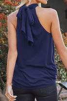 Tied Grecian Neck Tank Trendsi