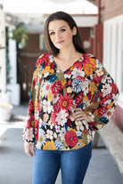 Totally Poppin' Floral Long Sleeve Boutique Simplified