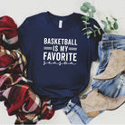 Basketball is my Favorite Season | Short Sleeve Crew Neck Olive and Ivory Retail