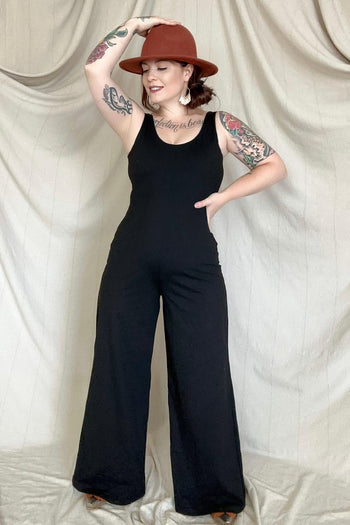 FawnFit Wide Leg Sleeveless Jumpsuit With Built-In Bra Kiwidrop