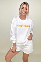 PUMPKIN Graphic Sweatshirt And Shorts Set Kiwidrop