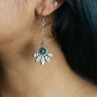 Retro Vintage Ethnic Punk Hammered Leaf Petal Tribal Hippie Drop Earrings The Colourful Aura