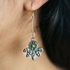 Retro Vintage Ethnic Punk Hammered Leaf Petal Tribal Hippie Drop Earrings The Colourful Aura