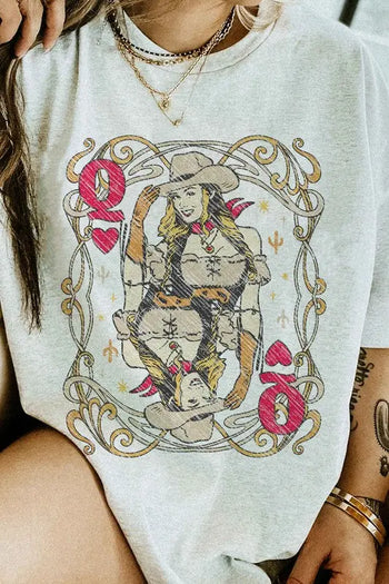 WESTERN QUEEN OF HEARTS GRAPHIC TEE ALPHIA