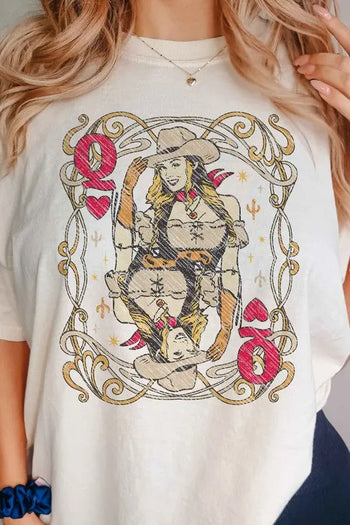 WESTERN QUEEN OF HEARTS GRAPHIC TEE ALPHIA