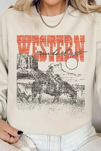 WESTERN WANDERLUST COUNTRY GRAPHIC SWEATSHIRT ALPHIA