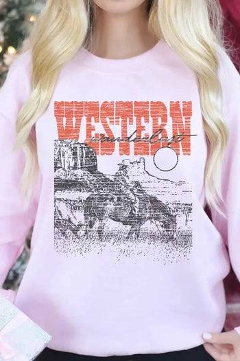 WESTERN WANDERLUST COUNTRY GRAPHIC SWEATSHIRT ALPHIA