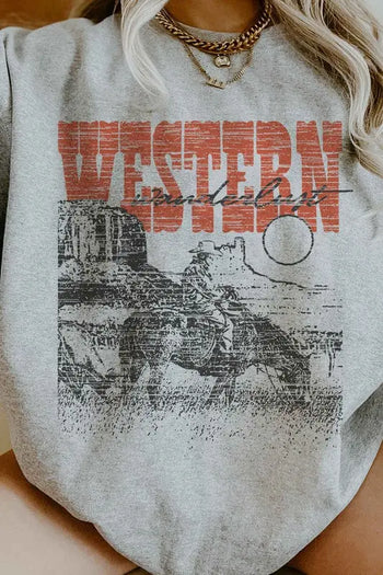 WESTERN WANDERLUST COUNTRY OVERSIZED SWEATSHIRT ALPHIA