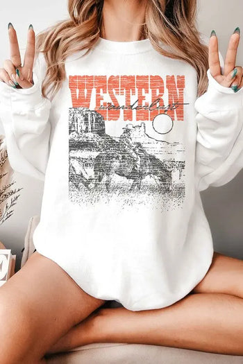 WESTERN WANDERLUST COUNTRY OVERSIZED SWEATSHIRT ALPHIA