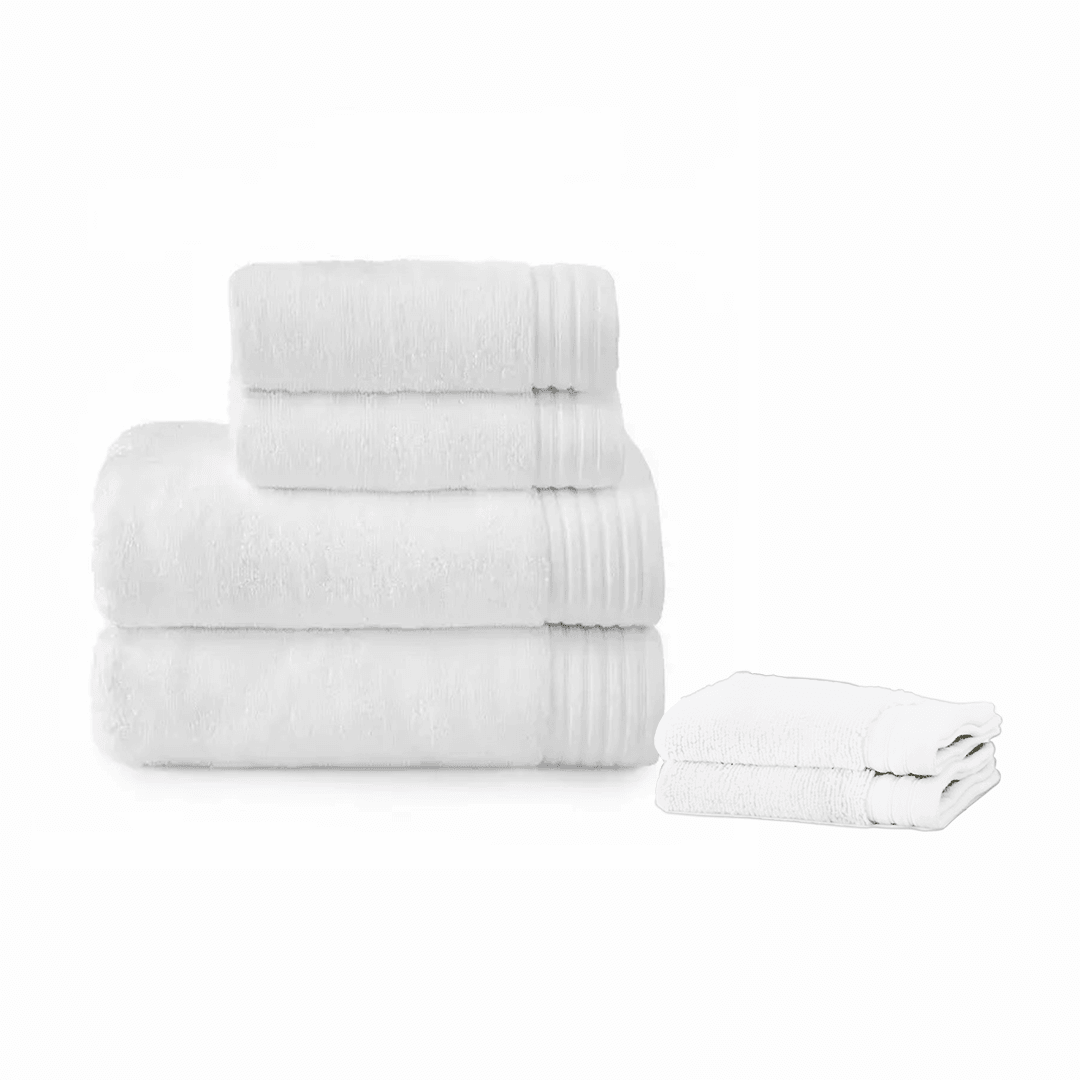 Egyptian Cotton Bath Towel Set of 6 - White beddingbag.com