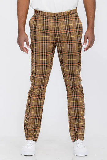 Weiv Mens Plaid Trouser Pants WEIV