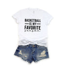 Basketball is my Favorite Season | Short Sleeve Crew Neck Olive and Ivory Retail