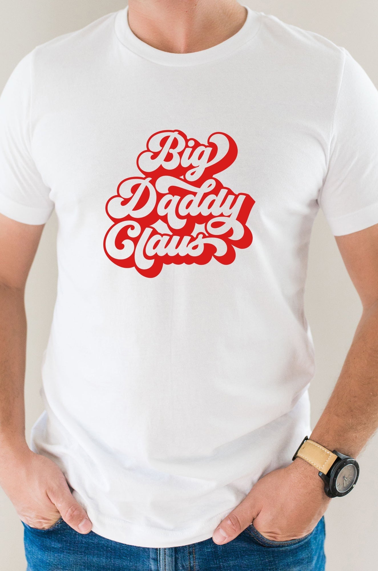 Big Daddy Claus | Short Sleeve Crew Neck Olive and Ivory Retail