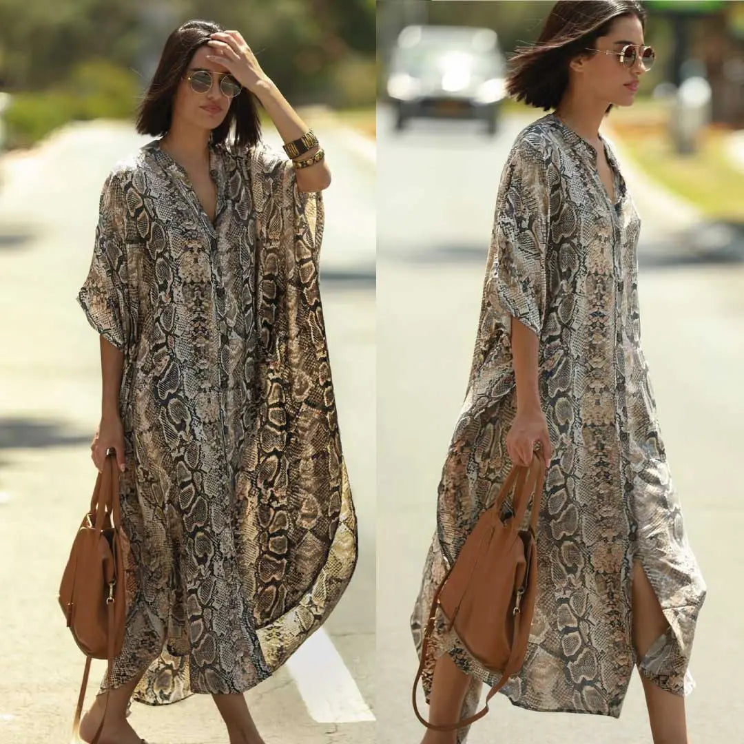 Wide Dress -Python Print |   |  Casual Chic Boutique