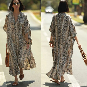 Wide Dress -Python Print |  One-Size |  Casual Chic Boutique