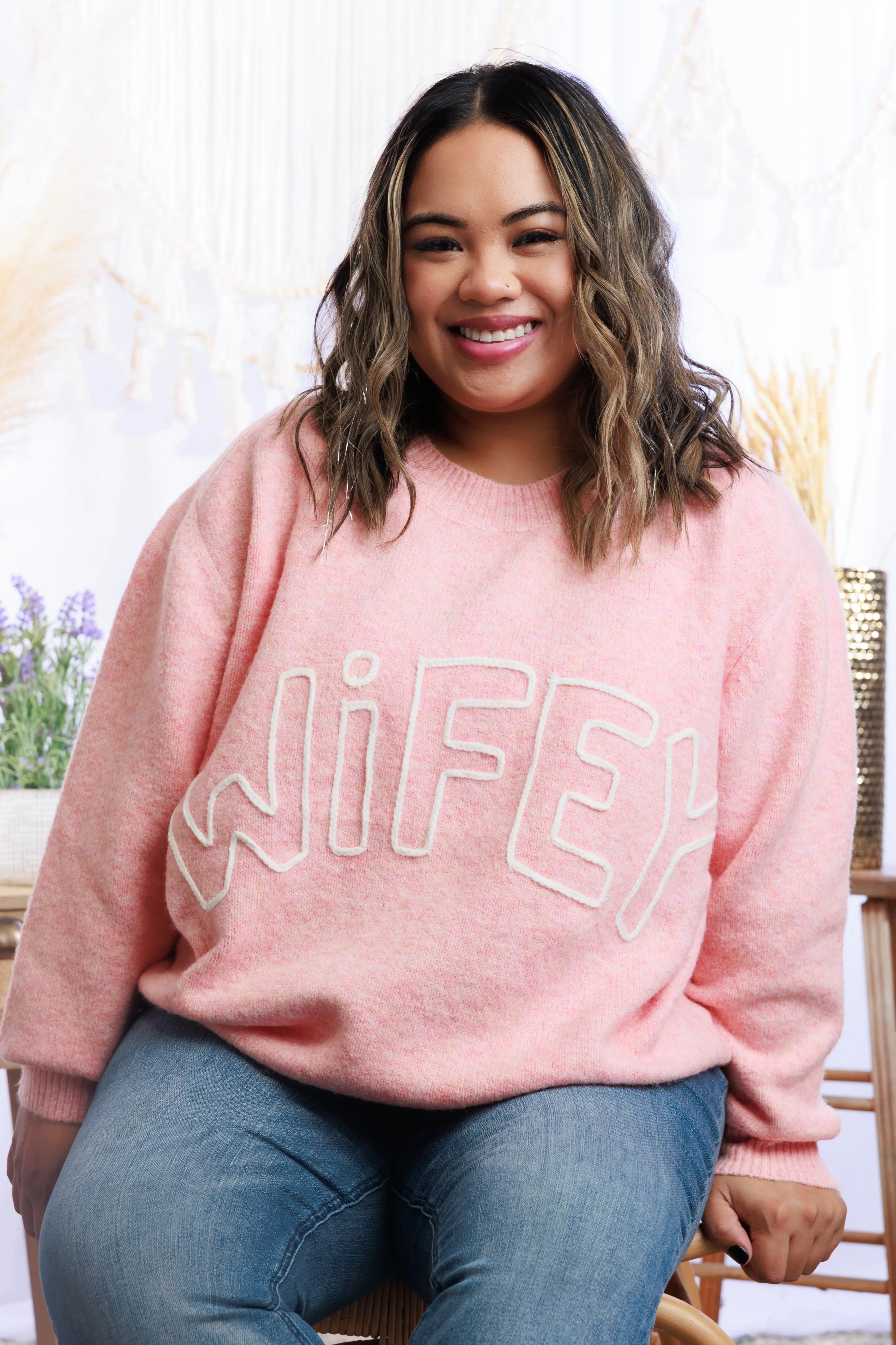 Wifey For Lifey - Sweater Pullover Boutique Simplified