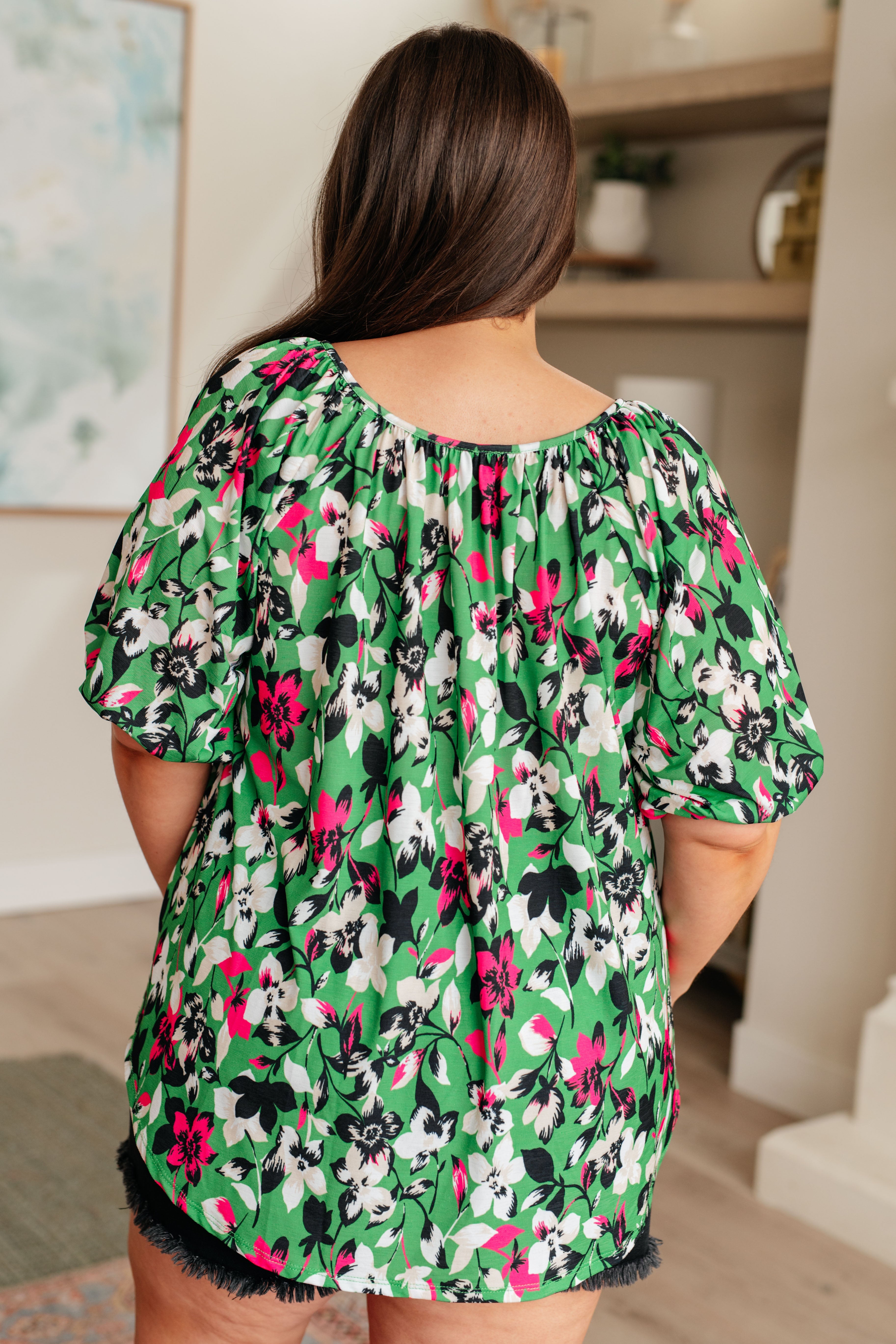 Wild and Bright Floral Top Ave Shops
