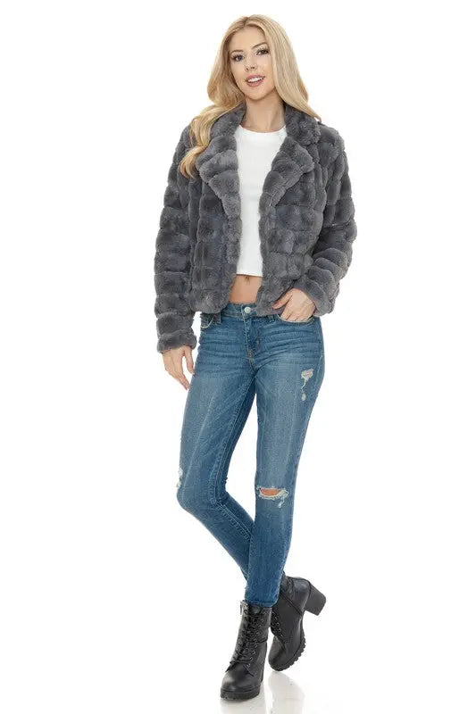 Women Faux Fur Jacket Annva USA