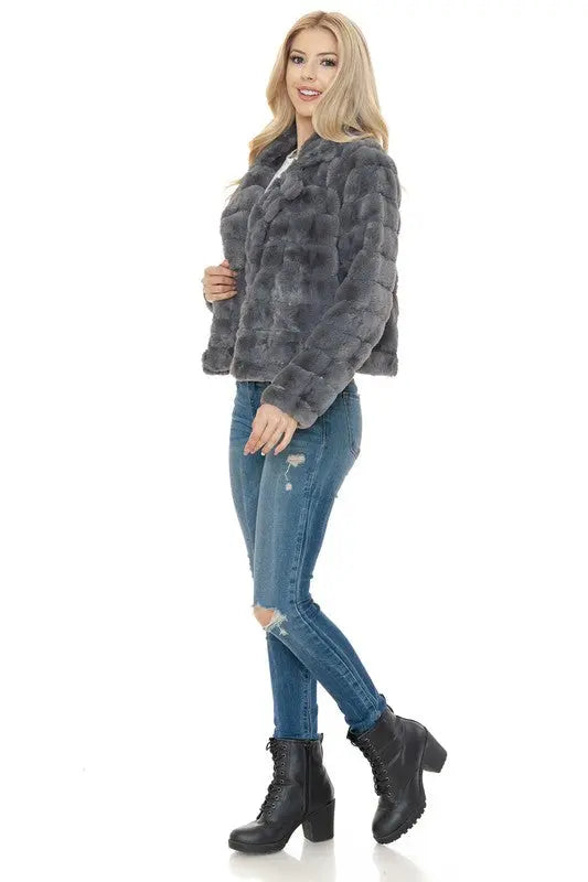 Women Faux Fur Jacket Annva USA