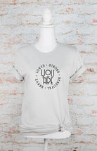 You Are Loved Strong Brave Beautiful Graphic Tee Ocean and 7th