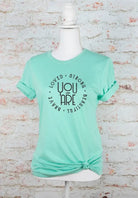 You Are Loved Strong Brave Beautiful Graphic Tee Ocean and 7th