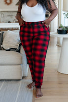 Your New Favorite Joggers in Red Plaid Ave Shops