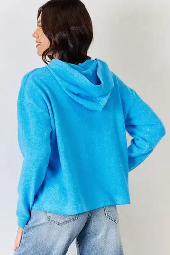 Zenana Full Size Long Sleeve Cozy Hoodie Trendsi