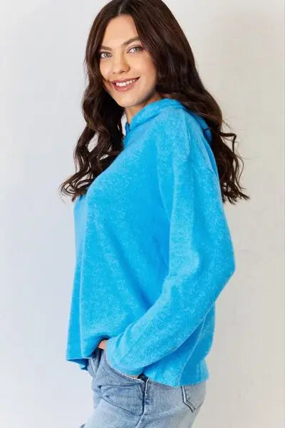Zenana Full Size Long Sleeve Cozy Hoodie Trendsi