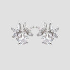 Zircon 925 Sterling Silver Flower Stud Earrings Trendsi
