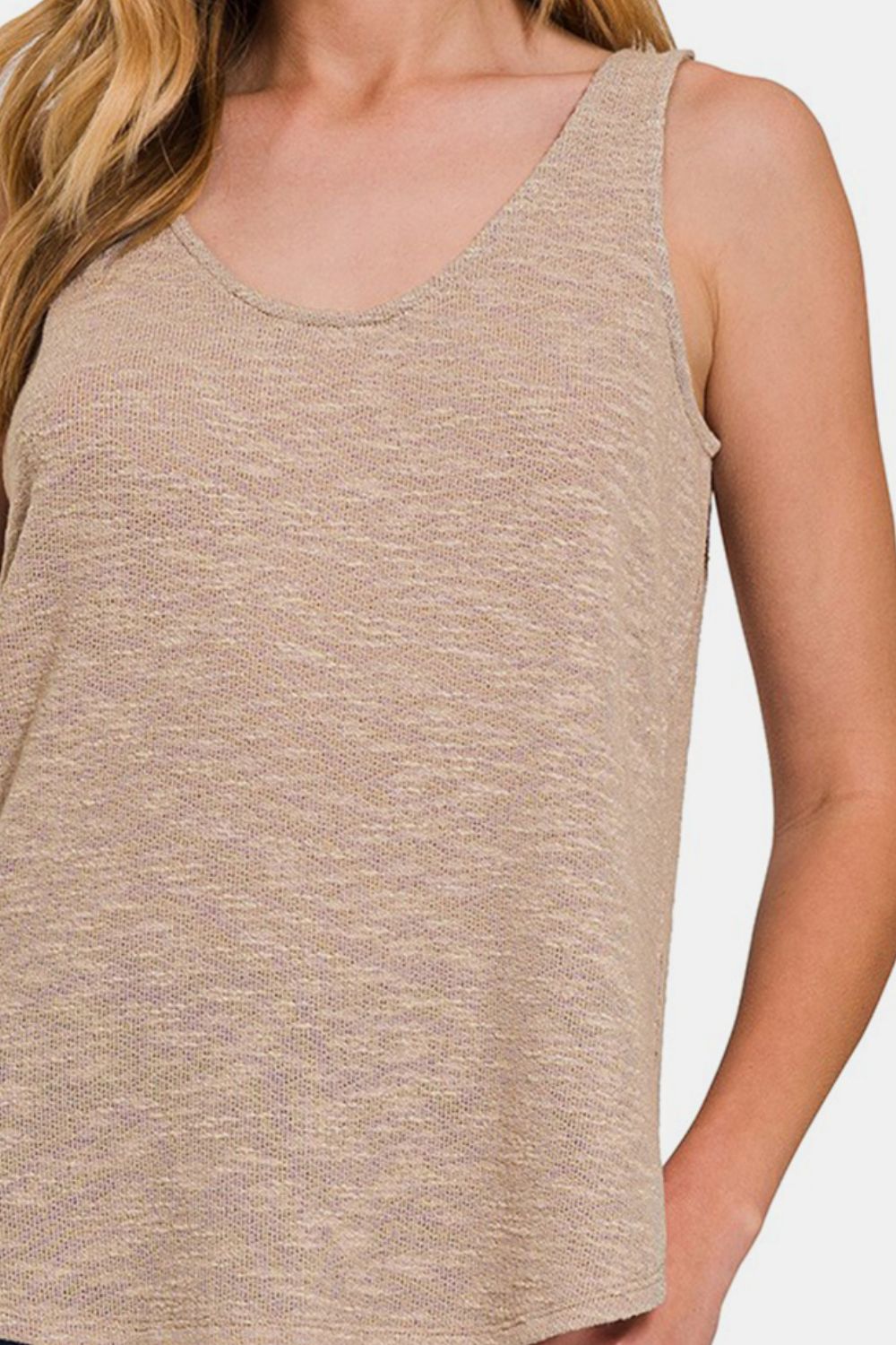 Zenana Curved Hem Round Neck Tank Trendsi