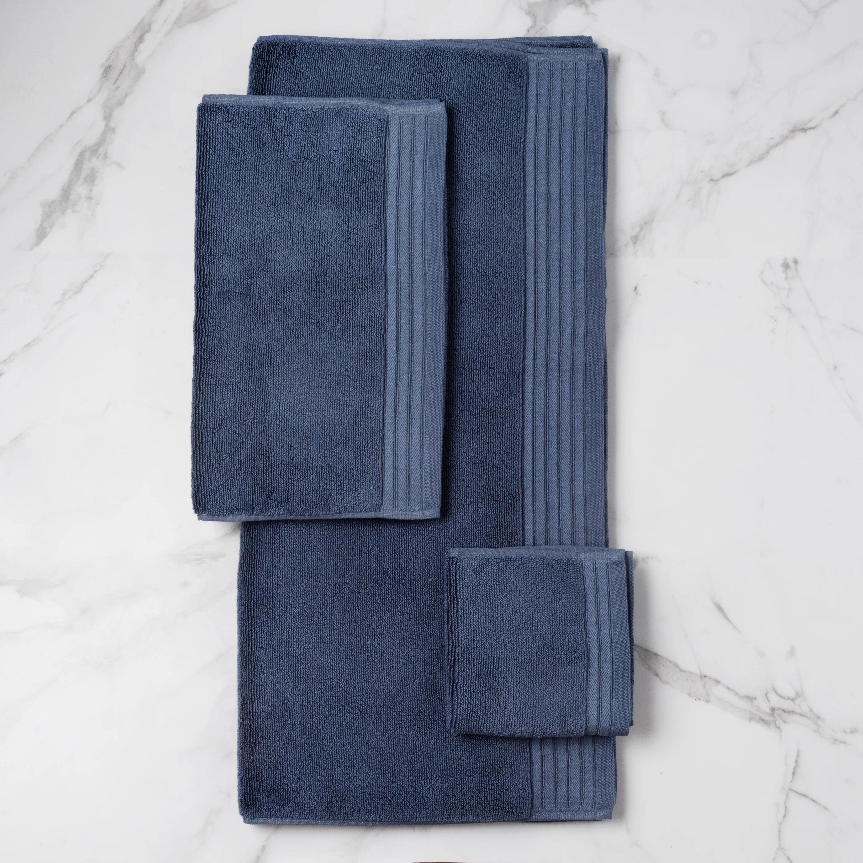 Egyptian Cotton Hand/Wash Towel Set of 4 - Blue Horizon beddingbag.com