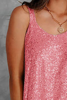 Sequin Scoop Neck Tank Casual Chic Boutique