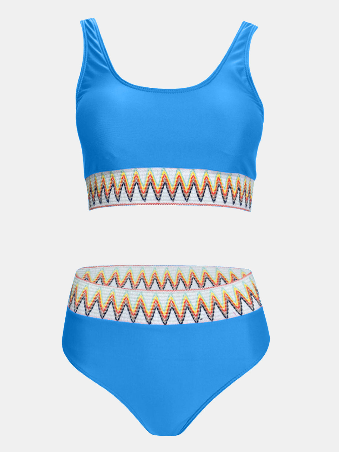 Scoop Neck Wide Strap Two-Piece Swim Set Casual Chic Boutique